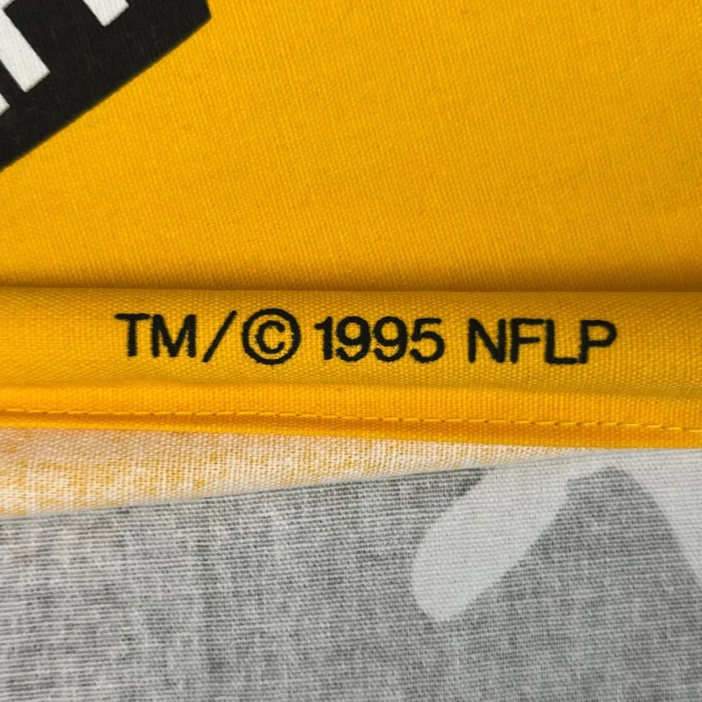 Vtg 90s Pittsburgh Steelers Wall Banner 1995 NFL Cotton 22x32 Football USA Made